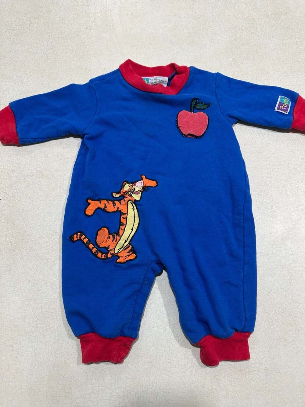 Vintage Disney Winnie the Pooh Tigger Baby Romper 3-6M Appliqué One Piece
